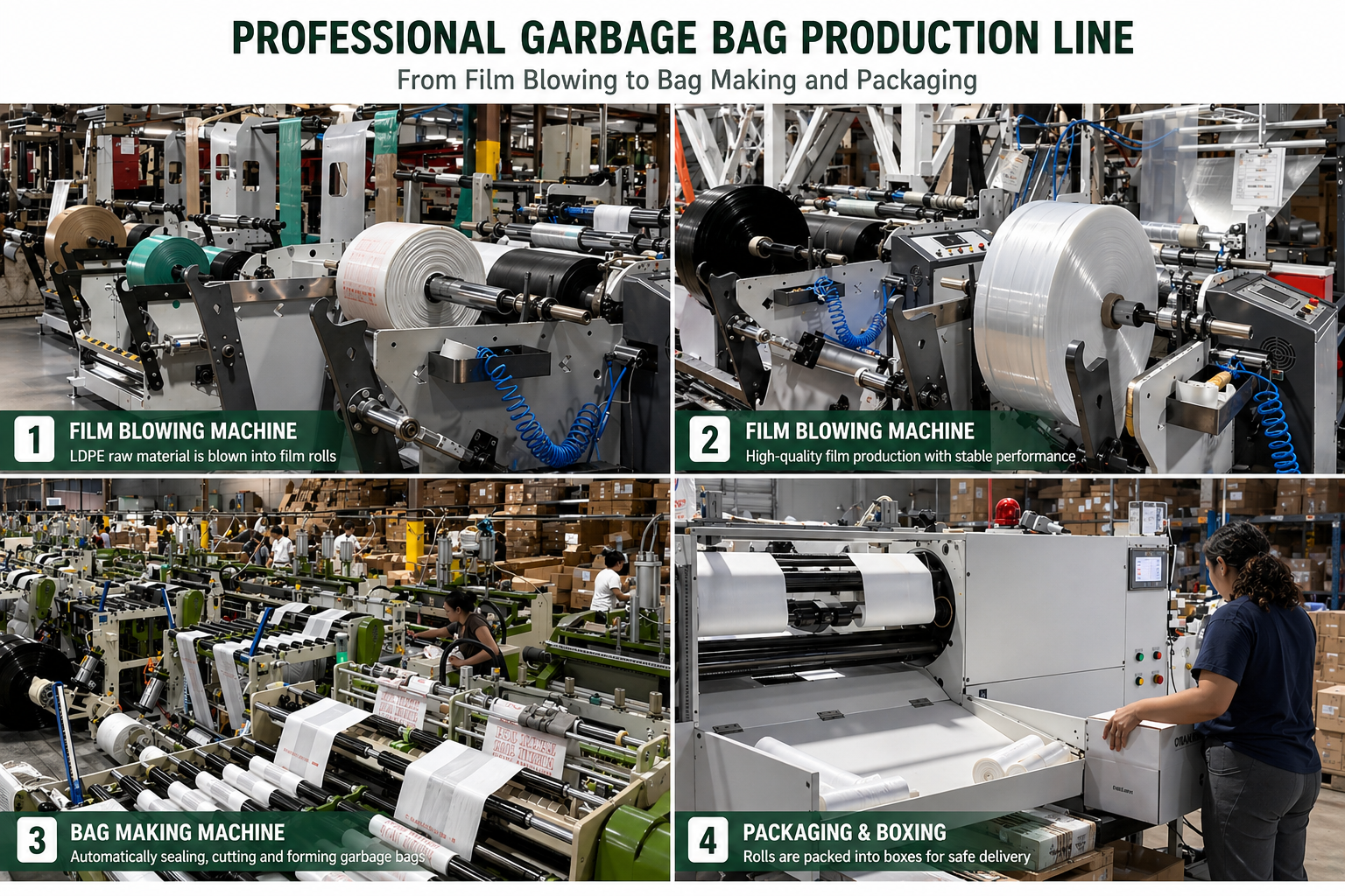 PROFESSIONAL GARBAGE BAG PRODUCTION LINE