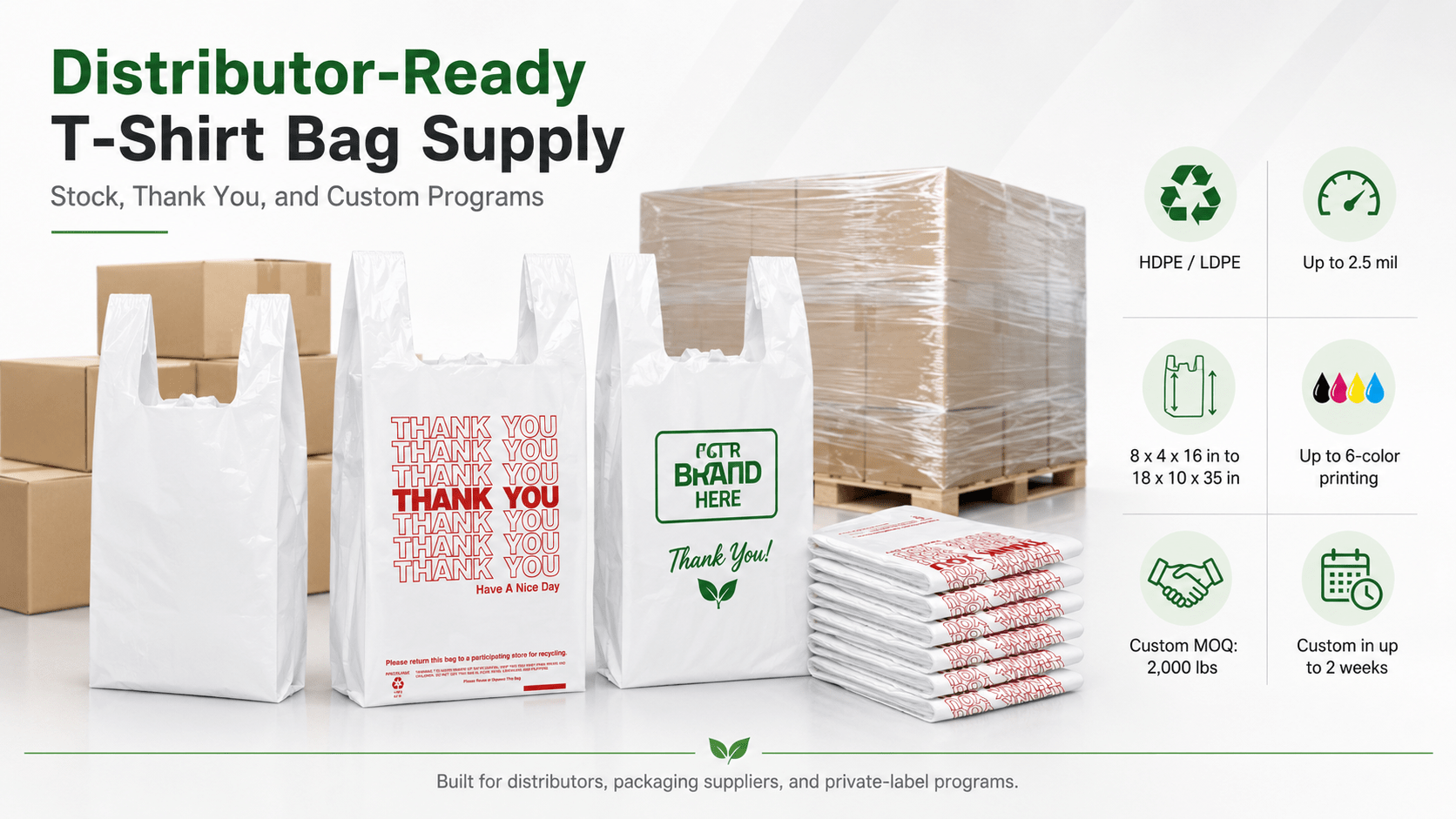 Wholesale T-Shirt Bags for Packaging Distributors